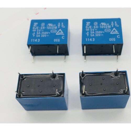 Original OJE-SH-105DM 5VDC 4pin 5A 250VAC relays