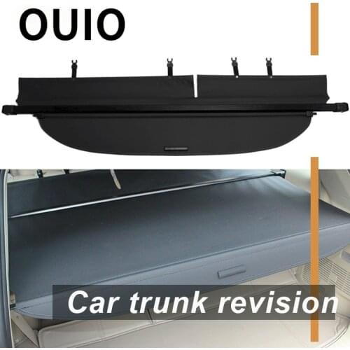 OUIO 1Set Car Rear Trunk Cargo Cover For Toyota Highlander 2015 2016 2017 2018 Security Shield Shade Retractable accessories