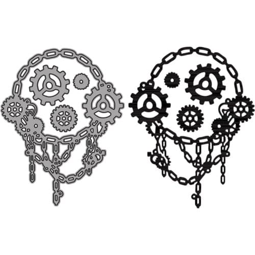 Cutting Dies Iron Chain Large And Small Gears Round For DIY Scrapbooking Embossing Album Paper Cards Dies 2021 New