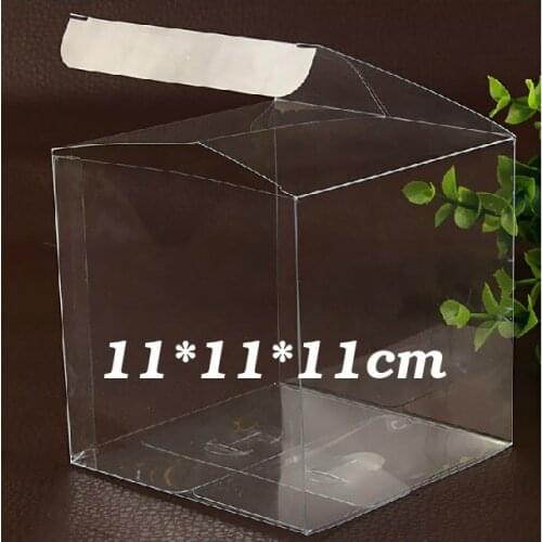 11*11*11cm DHL fast shipping Transparent Clean PVC box/The plastic boxes Gift Pastry biscuit boxes Display case100pcs/set