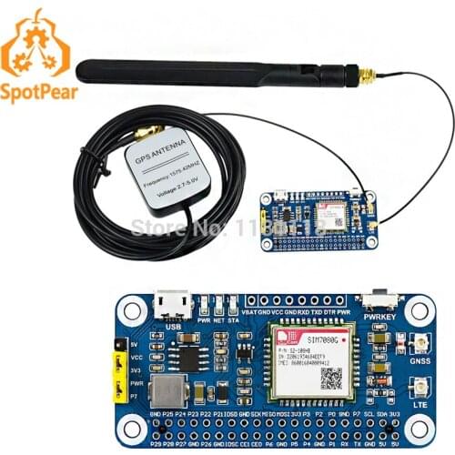 Raspberry Pi sim7080g cat-m/nb-iot hat for Raspberry Pi zero w/ 2b /3b plus /4b