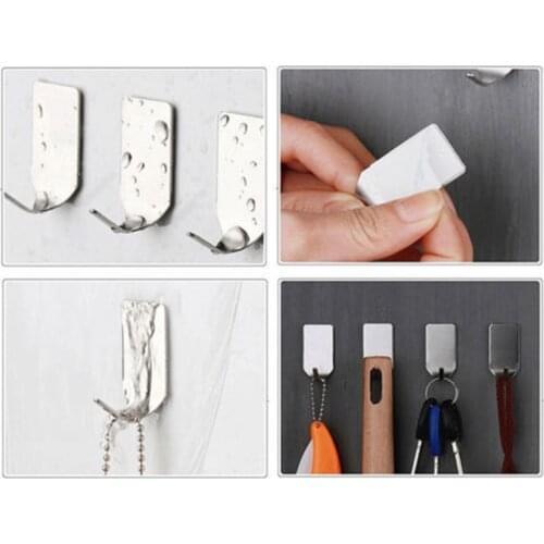 12Pcs Self Sticky Stainless Steel Holder Hanger Hooks Suction Heavy Load Rack Cup Sucker For Bathroom Wall Door