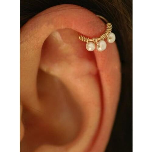 Real Pearl Ear Cuff 925 Silver Handmade Jewelry Charm Piercing Clip Earrings Gold Filled Brincos Oorbellen Boho Earrings