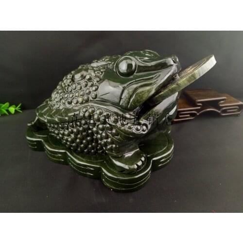Natural STONE south jade golden toads three feet feng shui layout to attract money town house mascot gifts home