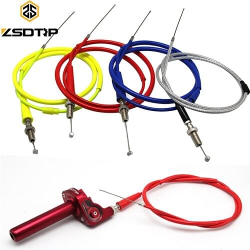 ZSDTRP Universal Motorcycle Carburetor Throttle Grip Cable Line/Dual Throttle Cable fit on Racing Motor Double Automatic Carb