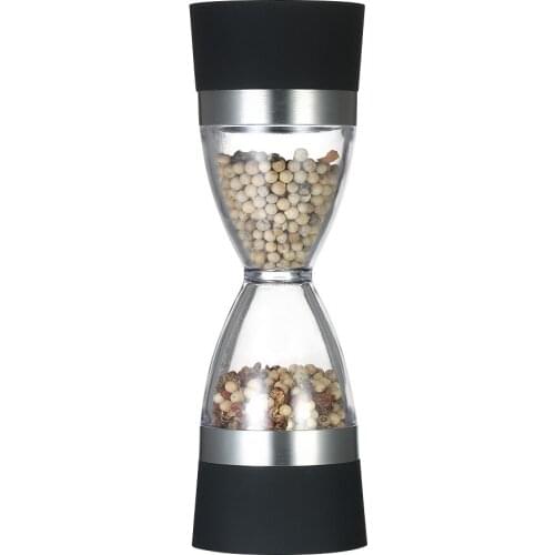 2 in 1 Manual Pepper Grinder Peppercorn Salt Mill with Adjustable Coarseness Seasoning Grinding Tool