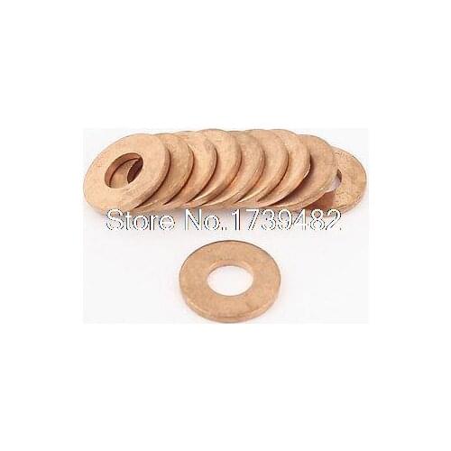 10pcs 8mmx18mmx2mm Copper Flat Washer Ring Seal Fitting Fasteners