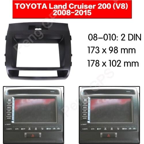 2 DIN Car Radio stereo Fitting installation adapter fascia For TOYOTA Land Cruiser 200 (V8) 2008-2015 frame Audio