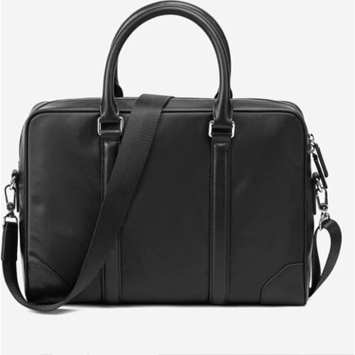 2020 New Mens Business leather briefcase mens leather business portable horizontal computer bag