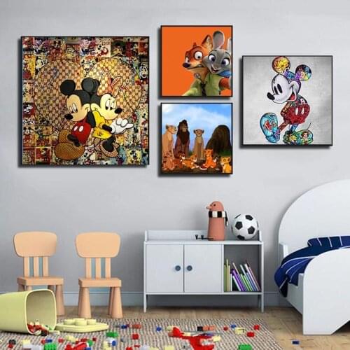 DIY 5D Diamond Painting MosaicMickey Mouse The Lion King Diamond Embroidery Mosaic Cross Stitch Home Decor