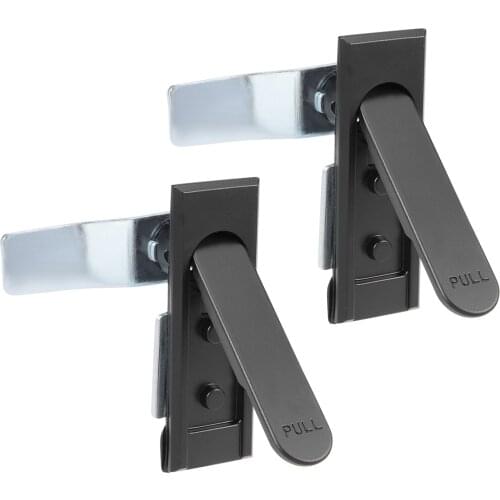 Uxcell 2PCS Electric Cabinet Panel Cam Lock Pull Type Door Lock Black 717-1