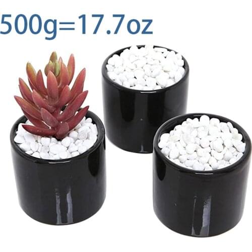 500g/17.7oz Decorative Stone Pebbles Decorative River Rock Stones, Natural White Color Stones Use in Glassware, Vases, Aquariums