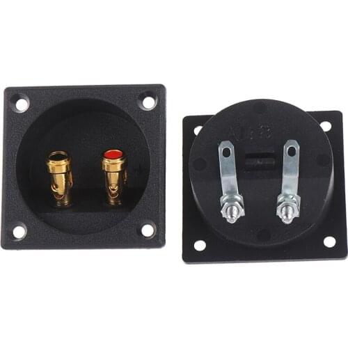 DIY Home Car Stereo Screw Cup Connectors Subwoofer Plugs 2-Way Speaker Box Terminal Binding Post 1 pcs Black
