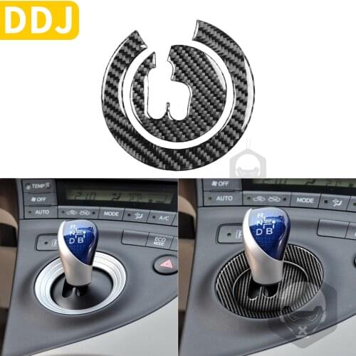 For Toyota Prius XW30 ZVW30 ZVW35 2009-2015 Carbon Fiber Gear Box Panel Base Cover Trim Shifter Insert Car Accessories