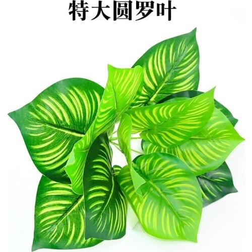 Hot DIY Handmade Plastic Plants Leaves Plant Artificial Bouquet for Home Hotel Party Decoration Eucalyptus Leaves Orchid Plants