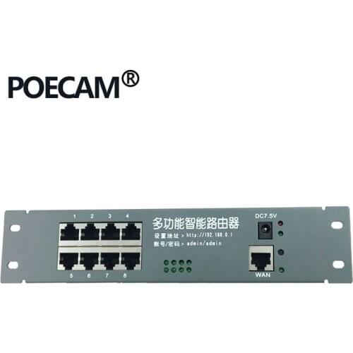 Intelligent metal case wired distribution box 9-port router modules OEM wired router 192.168.0.1 smart network cable