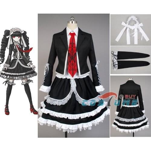 Dangan Ronpa Danganronpa Celestia Ludenberg Cosplay Costume Dress Full Set Women Halloween Costume