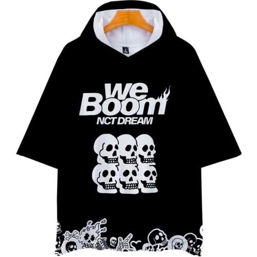 KPOP NCT DREAM 2019 NEW Album WE BOOM 3D print Hooded Men/Women Harajuku hoodie Short sleeve hooded Clothes