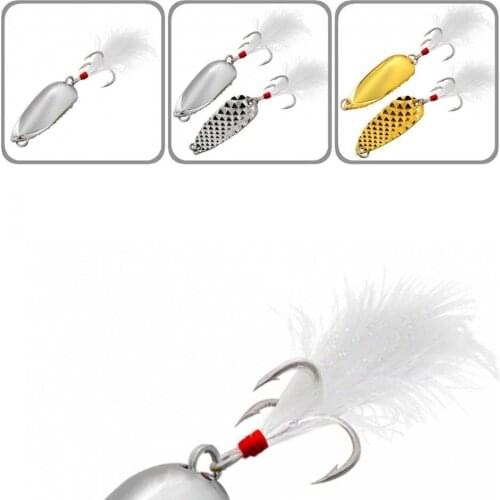 Anti-Scratch Lightweight Metal Spoon Hard Treble Hook Lure Sequins for Sea
