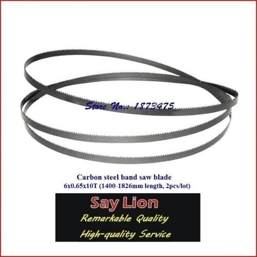 6x0.65x10T; (1400/1425/1470/1510/1638/1712/1790/1826mm length 2pcs/lot); wooden cutting, customer-tailor; carbon steel band saw