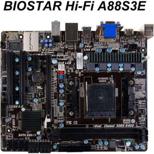 For BIOSTAR Hi-Fi A88S3E Motherboard FM2+AMD A88X Micro ATX Desktop Computer Motherboard for AMD Support DDR3