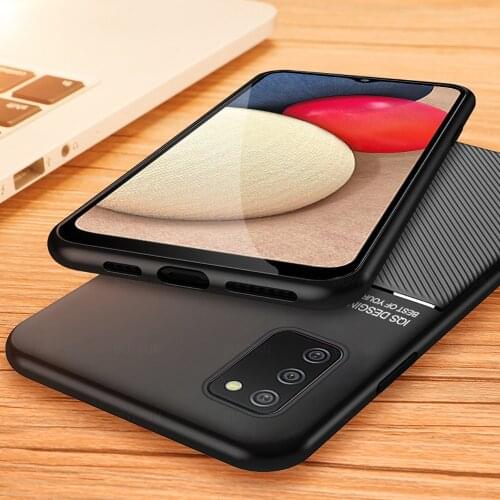 Matte Leather Case For samsung a02s Cases For samsung galaxy a02 s a 02s 02 s Phone Covers a02s Magnetic Car Holder Cover Coque