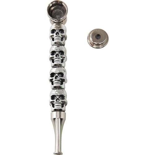 1pc Metal Skull Pipe Tobacco Pipes Lightweight Gift for Father Husband