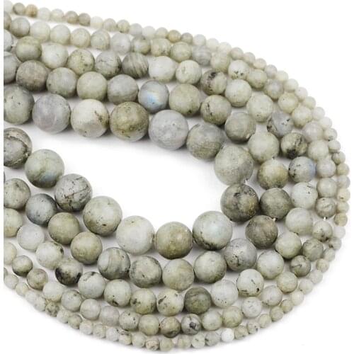 Natural Matte Glitter Stone Round Labradorite 4 6 8 10 12mm Loose Beads For Handmade Pendant Bracelet Making DIY Trendy Jewelry