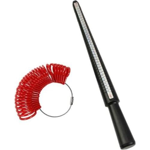 Ring Size Mandrel Stick Finger Gauge Ring Sizer Measuring Jewelry Tool Set Fashion Jewellery Tools