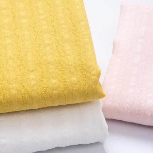 142cmx50cm Pure Cotton Bubble Stripe Jacquard Fabric Summer Soft Breathable Shirt Pajamas Dress Home Wear DIY Clothing Fabric