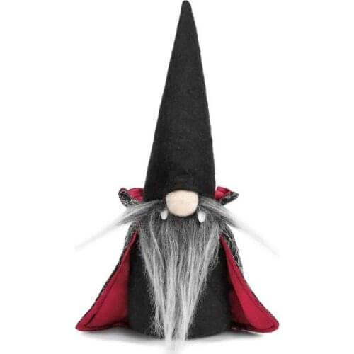 Witch Cloak Christmas Gnome Ornaments Funny Standing Plush Dolls New Year Desk Decoration Forester Hat Sitting Doll Gift for Kid