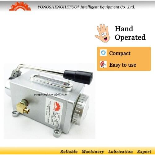 Manual lubrication oil pump hand operated lubricator piston lubricating unit oiler 500CC 6mm outlet*2 Y-8