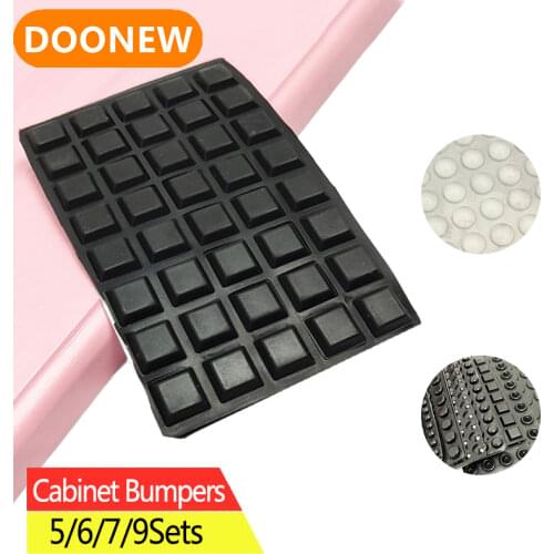 40 Grains/Lot 12.7x3mm Black Door Stopper Silicon Rubber Kitchen Cabinet Self Adhesive Stop Damper Buffer Pad Furniture Hardware