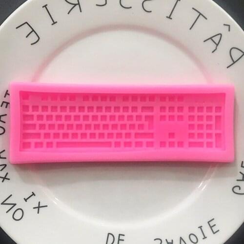 Silicone Mould Keyboard Shape Gummy Biscuit Chocolate Mold Fondant Molds Cake Decorating Tools Baking Accessories
