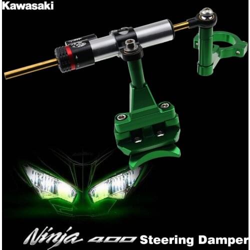 Motorcycle Steering Damper Bracket Stabilizer for Kawasaki Ninja 400 Ninja400 2018-2019 Stabilize Safety Control