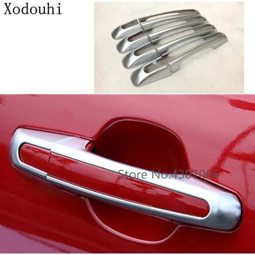 Car Styling Cover Detector Inner Stick Frame Trim ABS Chrome Door Handle 8pcs For Jaguar F-PACE F Pace 2016 2017 2018 2019 2020