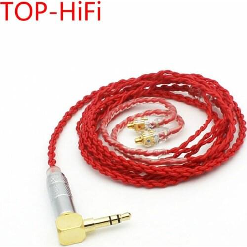 TOP-HiFi Red Custom Made 4 Core MMCX Cable Earphone Upgrade Cable for Shure SE846 SE535 SE315 SE215 UE900