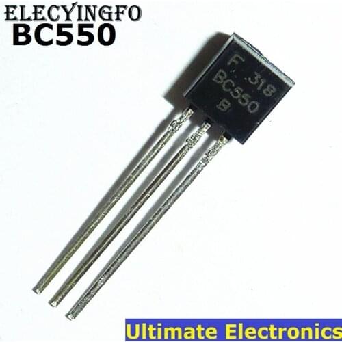 50pcs BC550 NPN Low Signal General Purpose Transistor TO-92