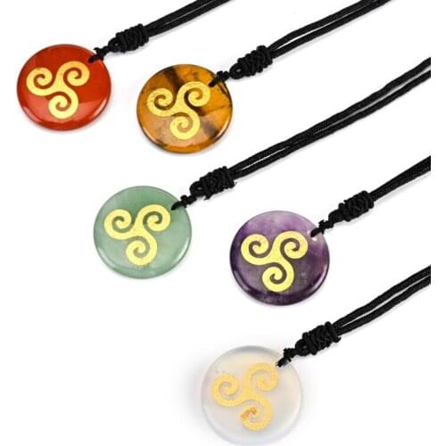 Triquetra meditation Pendant Necklace Good Luck Irish Celtic Jewelry Men Women