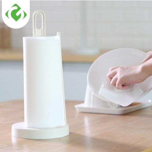 Vertical Roll Holder Paper Napkin Shelf Desktop Punch Paper Towel Storage Holders For Kitchen Tissue Punch-Free Storage Rack