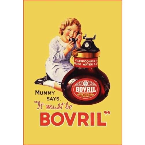 Bovril VINTAGE RETRO METAL TIN SIGN POSTER WALL PLAQUE