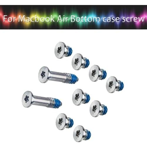 100pcs/10sets Bottom Case Screws Set for MacBook Air A1370 A1465 screws free shipping