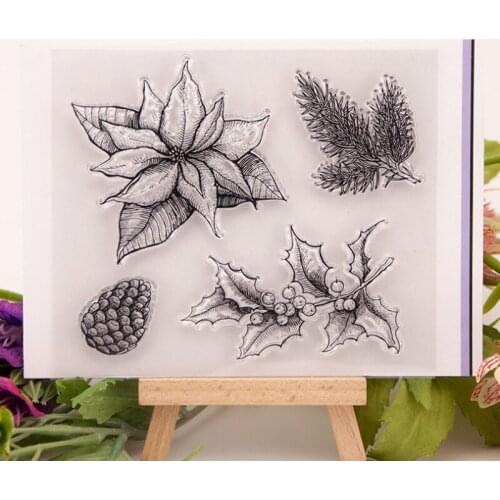 1pc Pine Cones Silicone Clear Seal Stamp DIY Scrapbook Embossing Photo Album Decor Rubber Stamp Art Handmade Reusable Stationery