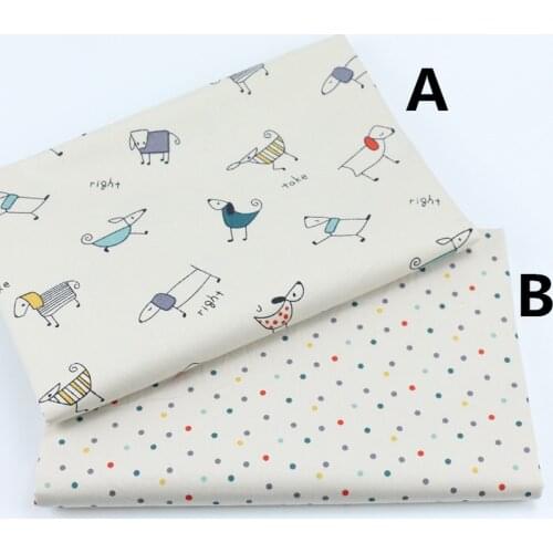 160CM*50CM DOG dot Kindergarten diy cotton fabric sewing baby cloth infant linens kids bedding crafts patchwork fabric tissue