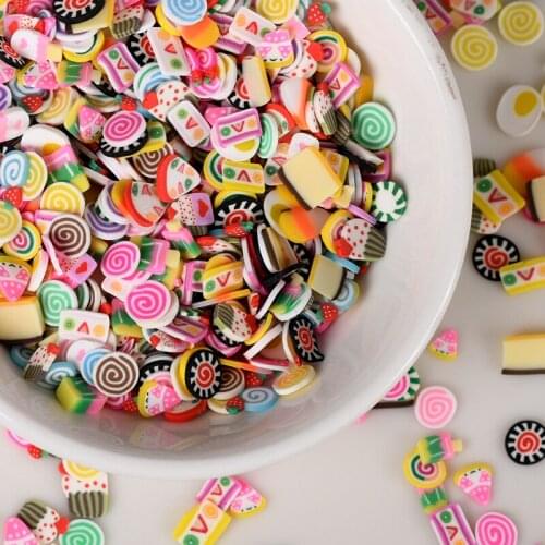 20g/Package Mini Cakes Candys Mix Slices Addition Nail Art Slime Fruit Charm Filler For DIY Accessories Supplies Decoration Toy