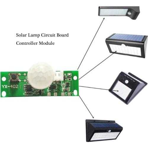 3.7V Automatic Solar Charging Circuit Board Night Light Control Sensor Module Glass Fiber Manufacturing Three Light-on Modes