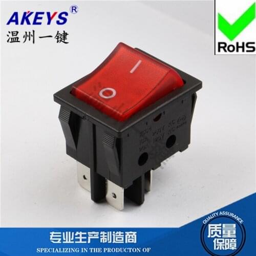 5 pcs Electric baking pan electric hot water rocker second gear four feet 31x25mm ship type switch electric welder KCD4-201-4P