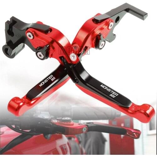 CNC Aluminum Motorcycle Adjustable Folding Brake Clutch Levers For Ducati M 900/900Monster 2000 M900 Monster S/Dark/Metallic