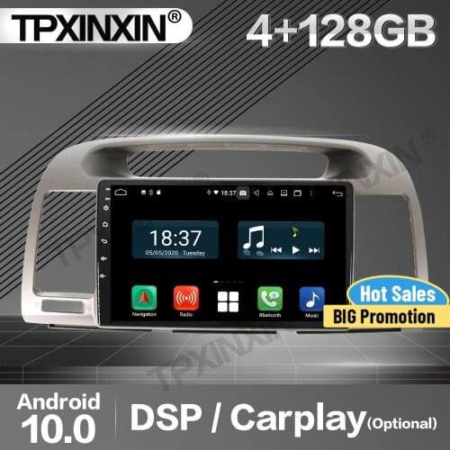 128G Carplay Car Radio 2 Din Stereo Receiver Android For Toyota Camry 2002 2003 2004 2005 2006 GPS Navi Player Audio Head Unit