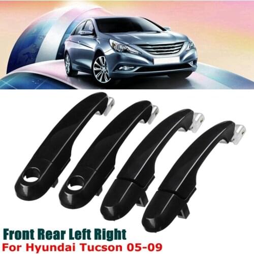 Car Stylings Front Rear Right Left Black Exterior Outside Door Handle for Hyundai Tucson 2005 2006 2007 2008 2009 82650-2E020-CA